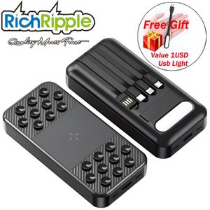 RichRipple Sucker Stand Black Portable Power Bank 20000mAh